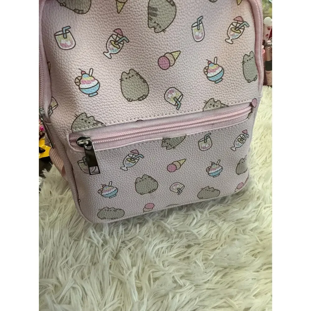 Pusheen the cat small pink backpack pockets zippers limited edition